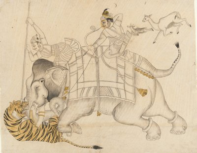 Maharao Shatru Sal II 1866-89 صيد النمر ، كاليفورنيا. 1866-89. بواسطة غير معروف