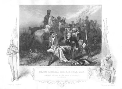 أصيب اللواء روبرت هنري سيل بجروح قاتلة في مودكي مودخي ، 1845. بواسطة غير معروف