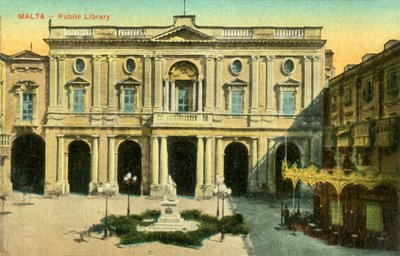 مالطا - المكتبة العامة ، c1918-c1939. بواسطة غير معروف