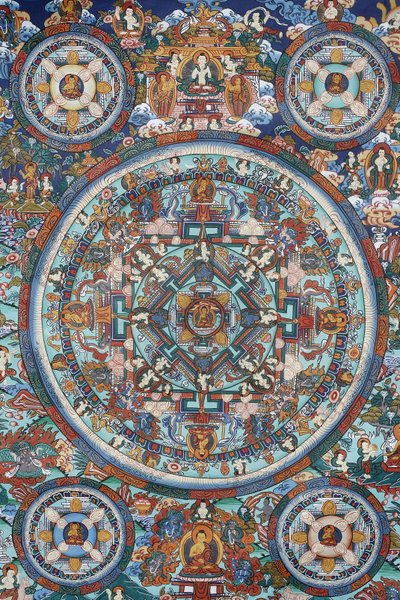 Mandala on a Tibetan thangka, Bhaktapur, Nepal بواسطة غير معروف