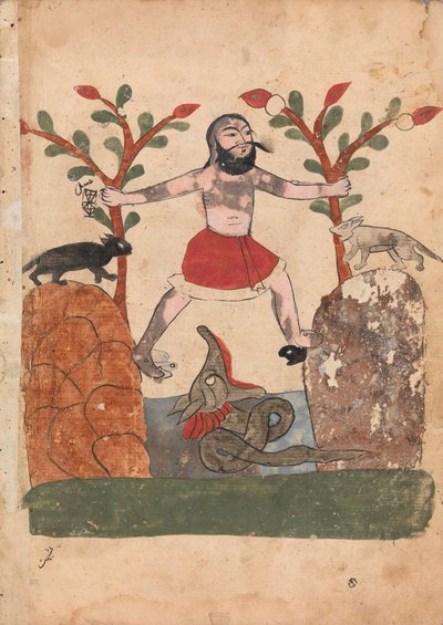 مصير الرجل أو الرجل الذي يلجأ إليه في بئر يسكنها تنين ، فوليو ... ، القرن الثامن عشر. بواسطة غير معروف