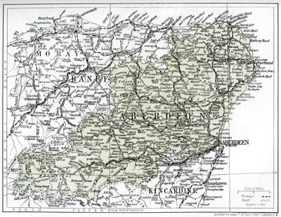 خريطة أبردينشاير ، 1924-1926 بواسطة غير معروف
