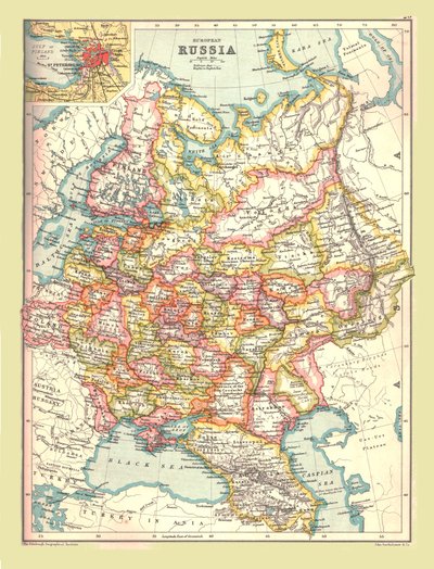خريطة روسيا ، 1902. بواسطة غير معروف