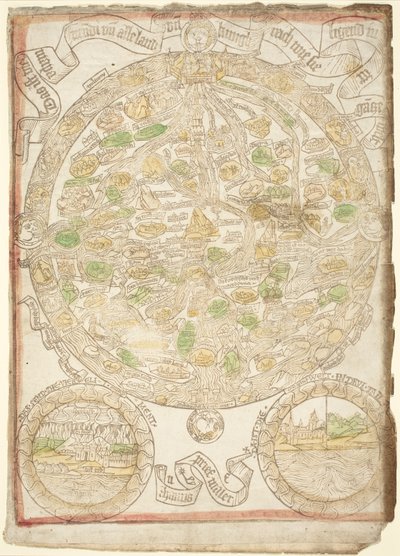 خريطة العالم ، ج. 1480. بواسطة غير معروف