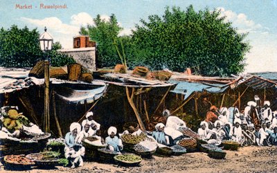 السوق ، روالبندي ، الهند ، أوائل القرن العشرين بواسطة غير معروف