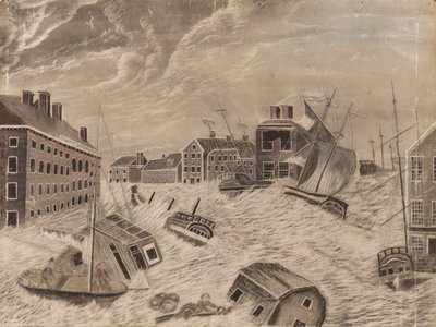 ساحة السوق ، بروفيدنس ، رود آيلاند ، خلال غيل العظيم سبتمبر ، 1815 ، 1815. بواسطة غير معروف