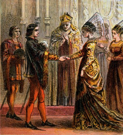 زواج هنري الخامس ، 1420 ، c1850 بواسطة غير معروف