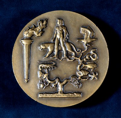 ميدالية لإحياء ذكرى جان بابتيست دي مونيه ، Chevalier de Lamarck ، عالم الأحياء الفرنسي ، القرن العشرين بواسطة غير معروف