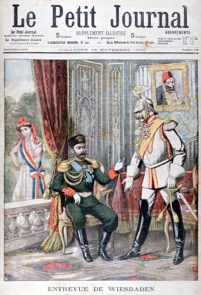 لقاء بين القيصر نيكولاس الثاني والقيصر فيلهلم الثاني ، فيسبادن ، ألمانيا ، 1903 بواسطة غير معروف