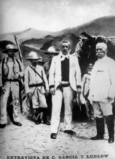 اجتماع الجنرال غارسيا مع العميد لودلو ، 1898 ، 1920 بواسطة غير معروف