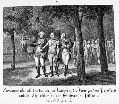 لقاء الإمبراطور الألماني ، 25 أغسطس 1791 ، القرن التاسع عشر بواسطة غير معروف