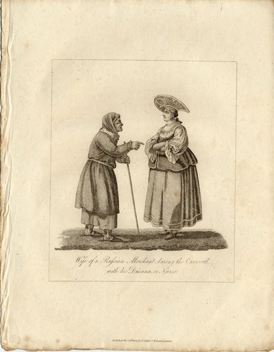 زوجة التجار ممرضة خلال Fasching ، 1833 بواسطة غير معروف