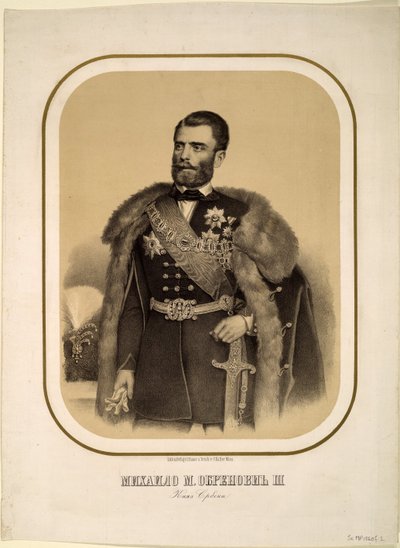 ميهايلو أوبرنوفيتش الثالث 1823-1868 ، أمير صربيا ، حوالي 1860 بواسطة غير معروف