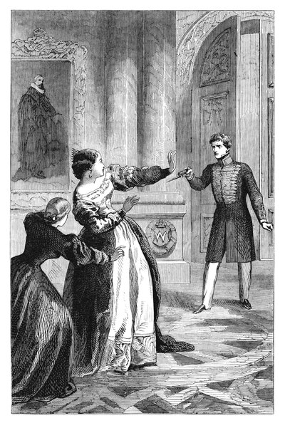 ميجيل الأول من البرتغال 1802-1860 يهاجم شقيقته ، c1895 بواسطة غير معروف