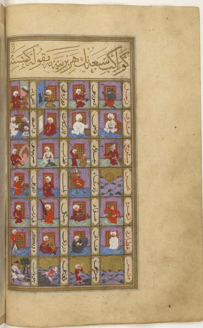 صورة مصغرة من ماتالي السعدية لسيد محمد بن أمير حسن ، الجزء الأيسر ، 1582 بواسطة غير معروف