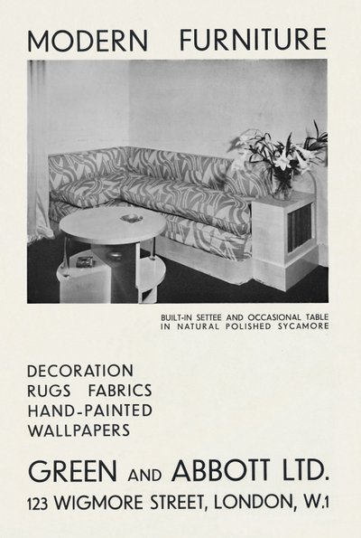 الأثاث الحديث - Green and Abbott Ltd. ، 1933 بواسطة غير معروف