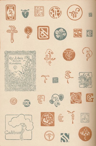 حروف وعلامات ، c1890 ، 1905 بواسطة غير معروف