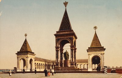 النصب التذكاري للكسندر الثاني في موسكو الكرملين ، روسيا ، c1904-c1905 بواسطة غير معروف