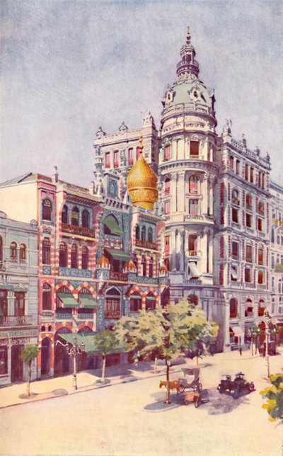 مبنى مغربي وسادة. مكاتب Guinles ، Avenida Rio Branco ، 1914 بواسطة غير معروف