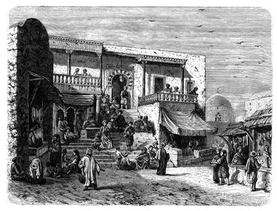 مقهى مغاربي في سيدي بوسعيد ، تونس ، c1890 بواسطة غير معروف