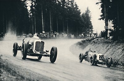 سباق سيارات على حلبة نوربورغ ، 1937 بواسطة غير معروف