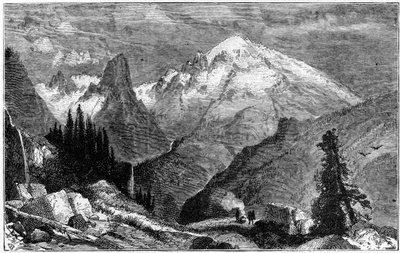 جبل شاستا ، الذروة الشمالية لسييرا نيفادا ، كاليفورنيا ، الولايات المتحدة الأمريكية ، c1870 بواسطة غير معروف