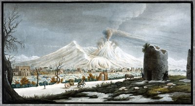 ثوران جبل فيزوف ، مملكة نابولي ، شتاء 1767 بواسطة غير معروف