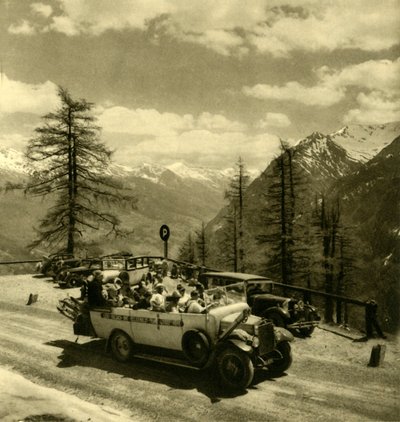 منظر الجبل في شونيك على طريق غروسغلوكنر العالي في جبال الألب ، النمسا ، c1935. بواسطة غير معروف