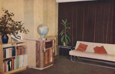 غرفة جلوس السيد JC Pritchards في شقق Isokon Lawn Road Flats ، 1936 بواسطة غير معروف