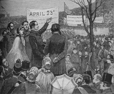 السيد Phelps Planting The Shakespeare Oak في بريمروز هيل ، لندن ، c1890 بواسطة غير معروف