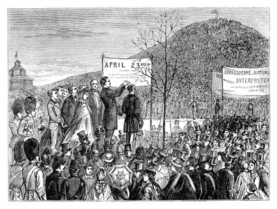 السيد فيلبس يزرع شكسبيرز أوك في بريمروز هيل ، لندن ، 1864 أواخر القرن التاسع عشر بواسطة غير معروف