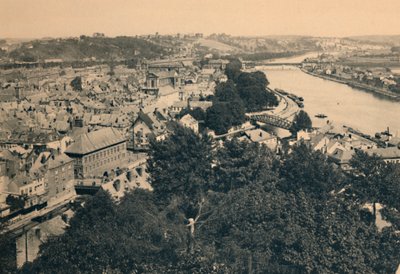 نامور. منظر لمدينة ملتقى Sambre et Meuse ، c1900 بواسطة غير معروف