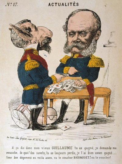 نابليون الثالث من فرنسا وويلهلم الأول من بروسيا ، الحرب الفرنسية البروسية ، 1870-1871 بواسطة غير معروف