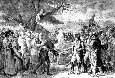 يستقبل نابليون مفاتيح فيينا ، شلوس شونبرون ، 13 نوفمبر 1805 1882-1884 بواسطة غير معروف