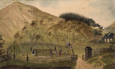 مكان دفن نابليون في سانت هيلانة ، 1833 بواسطة غير معروف