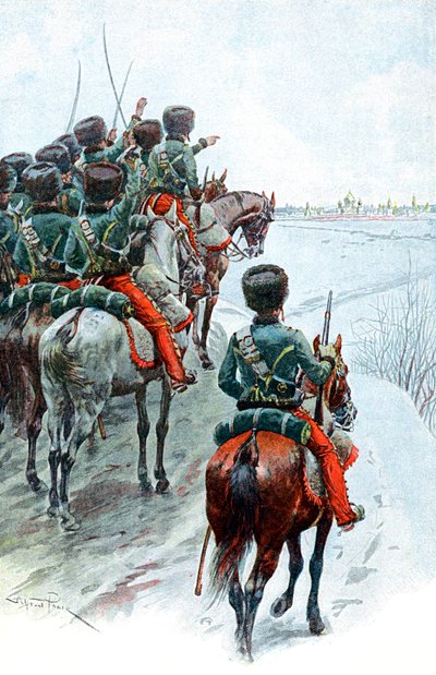 نابليون غراند أرمي يراقب موسكو ، 1812 أواخر القرن التاسع عشر بواسطة غير معروف