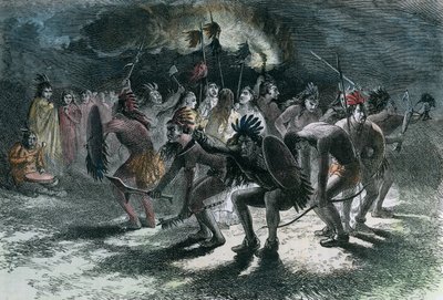 رقصة فروة الرأس الأمريكية الأصلية ، c1875 بواسطة غير معروف