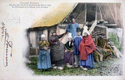 الزي الأصلي لبونت أوديمر ، نورماندي ، 1902 بواسطة غير معروف