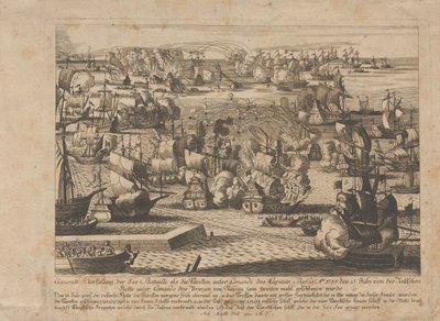 معركة بحرية بين الأسطول الروسي والعثماني في 13 يوليو 1788 ، 1788. بواسطة غير معروف