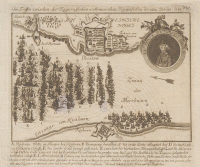معركة بحرية بين الأسطول الروسي والعثماني في 22 يونيو 1788 ، 1788. بواسطة غير معروف