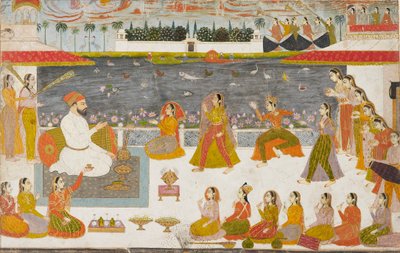 نواب والسيدات يشاهدن ناوتشًا على الشرفة ، 1760 بواسطة غير معروف