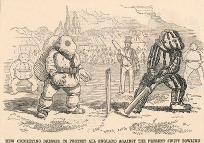 فساتين جديدة للكريكيت ، لحماية جميع إنجلترا ضد لعبة Swift Bowling الحالية ، 1854. بواسطة غير معروف
