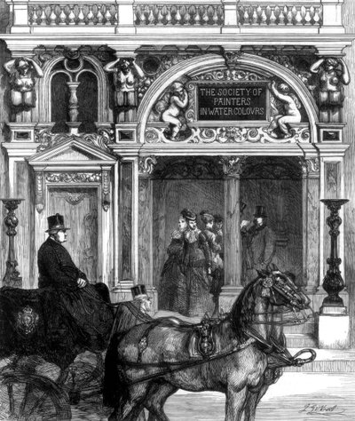 مدخل جديد لمعرض جمعية الرسامين ، Pall Mall East ، لندن ، 1875 بواسطة غير معروف