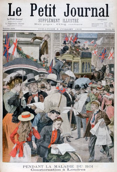 أخبار مرض الملك إدواردز السابع في لندن ، 1902 بواسطة غير معروف