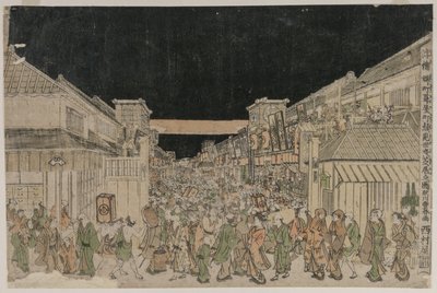 المشهد الليلي ، شارع المسارح ، أواخر 1700- أوائل 18002. بواسطة غير معروف