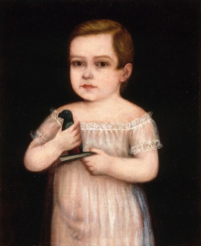 صبي مع لعبة الببغاء ، كاليفورنيا. 1830-1850. بواسطة غير معروف