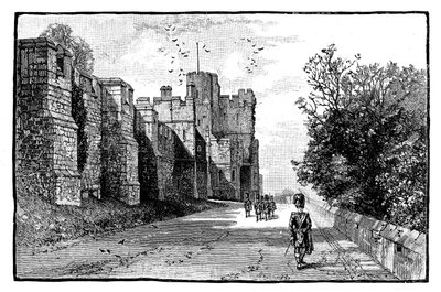 North Terrace and Wykeham Tower، Windsor Castle، c1888 بواسطة غير معروف
