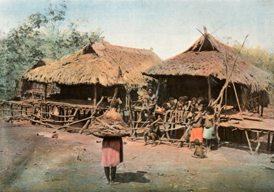 غينيا الجديدة. كارابونا. قرية السكان الأصليين ، بابوا غينيا الجديدة. كارابونا. القرية الأصلية ، 1900. بواسطة غير معروف