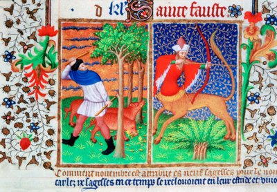 نوفمبر: إطعام الخنازير ، القوس ، c1423 بواسطة غير معروف