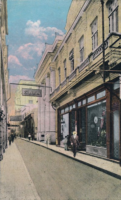 شارع Obispo ، هافانا ، كوبا ، c1910. بواسطة غير معروف